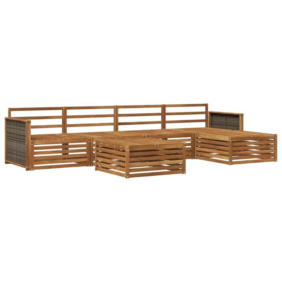 Ensemble de canapés d'extérieur 6 pcs Naturel - 2