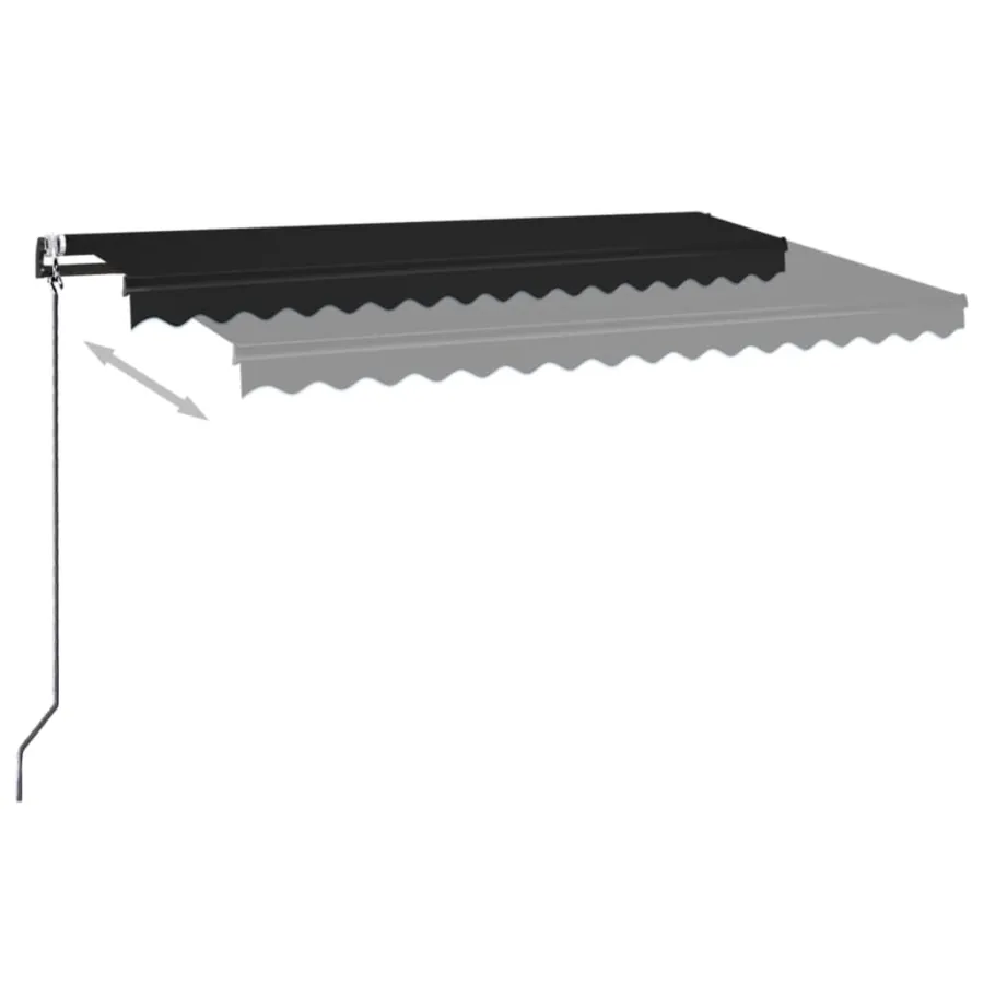 Auvent automatique capteur de vent et LED 400x350 cm Anthracite - 9