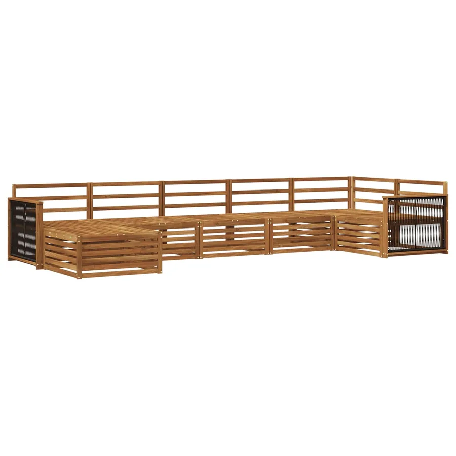 Ensemble de canapés d'extérieur 7 pcs Naturel - 2