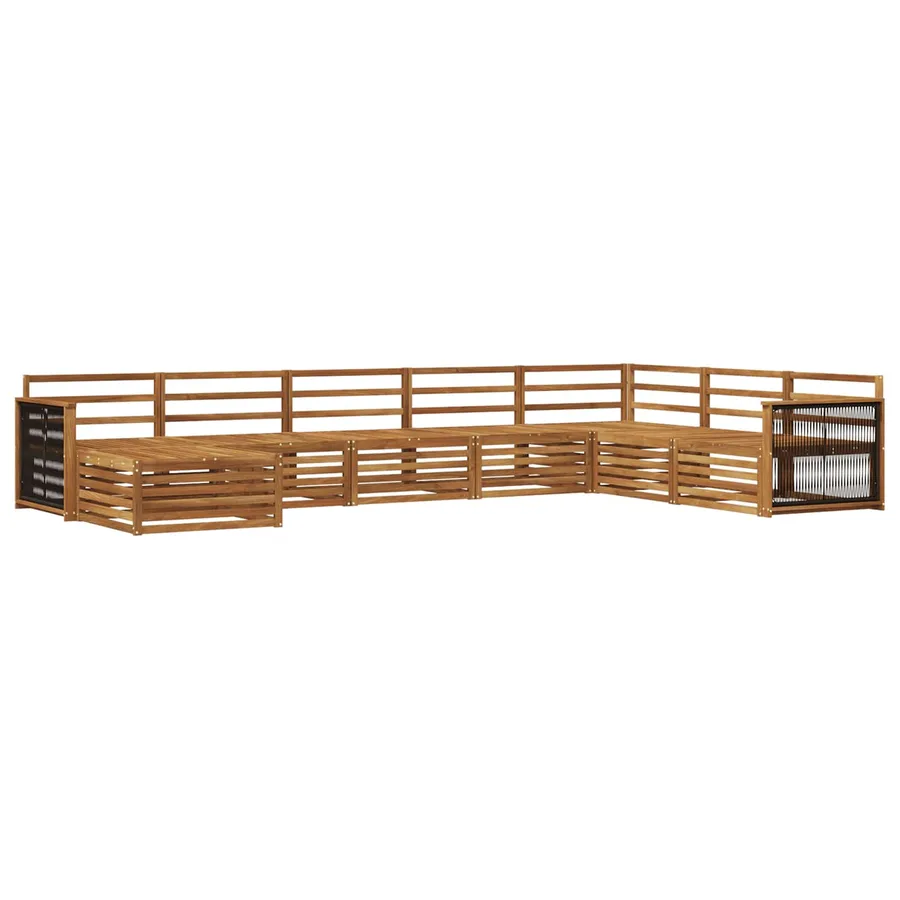 Ensemble de canapés d'extérieur 8 pcs Naturel - 2