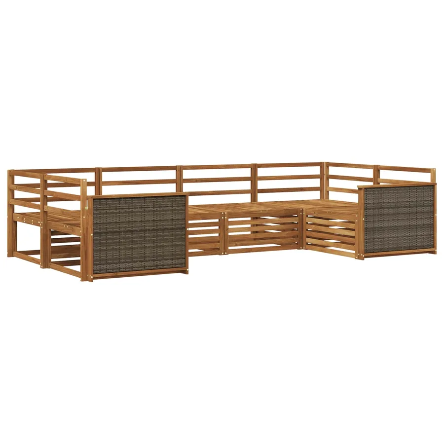 Ensemble de canapés d'extérieur 6 pcs Naturel - 2
