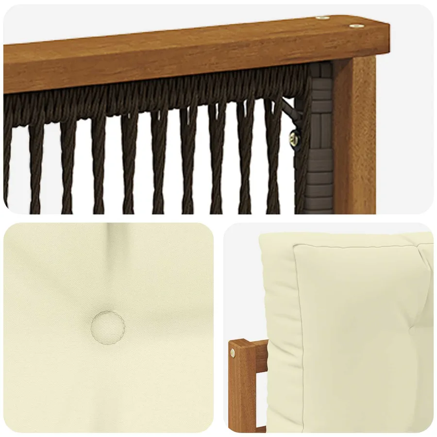 Sofa de milieu extérieur Naturel - 6