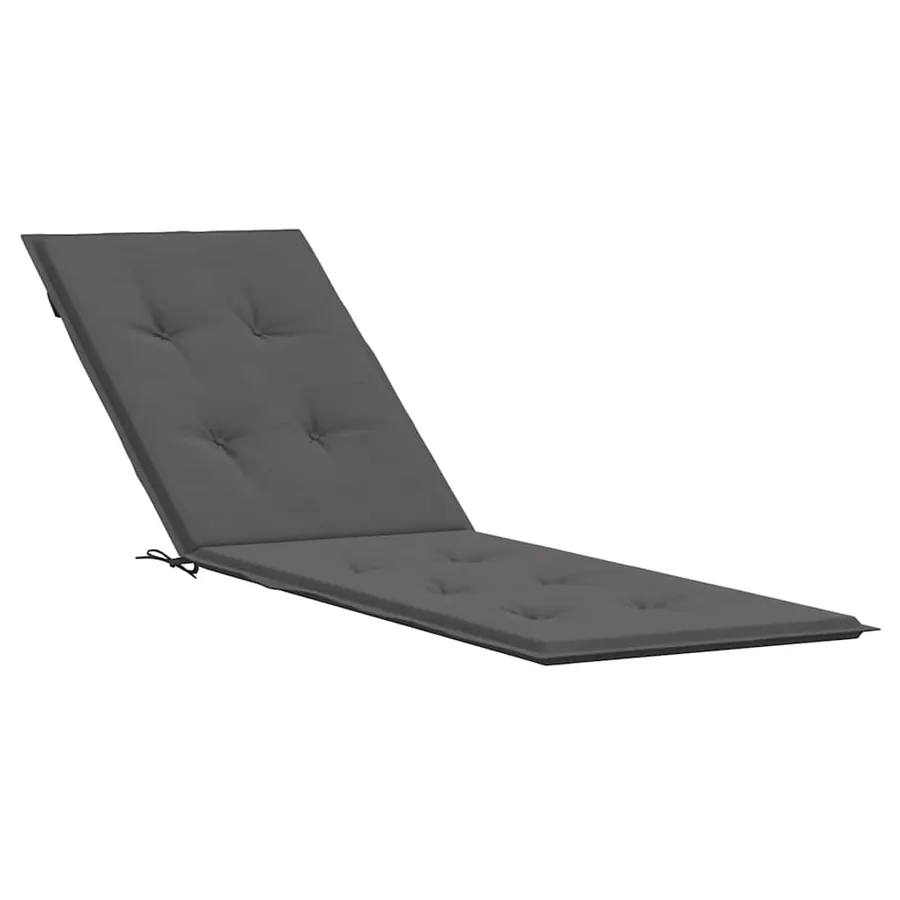 Coussin de chaise de terrasse anthracite (75+105)x50x4 cm - 2