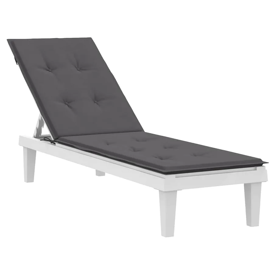 Coussin de chaise de terrasse anthracite (75+105)x50x4 cm - 3