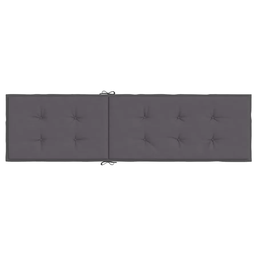 Coussin de chaise de terrasse anthracite (75+105)x50x4 cm - 5