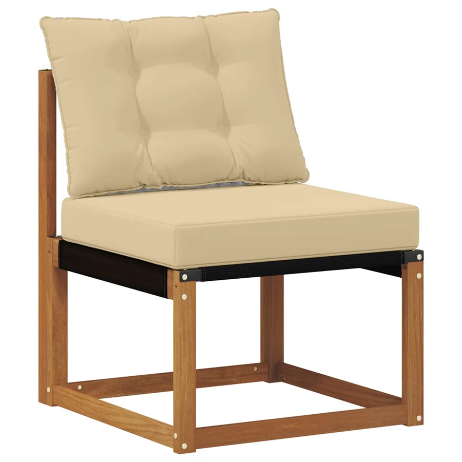 Ensemble de canapés d'extérieur 9 pcs Naturel et Beige - 5