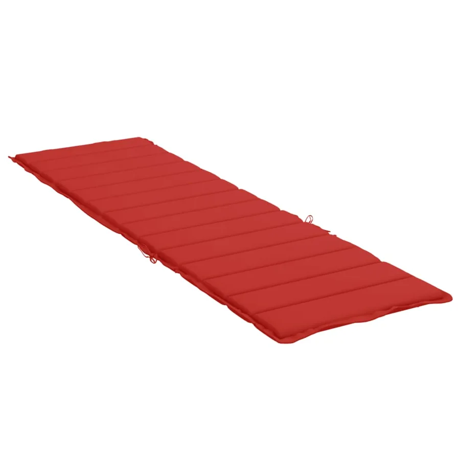 Coussin de chaise longue rouge 200x60x3 cm tissu oxford - 4