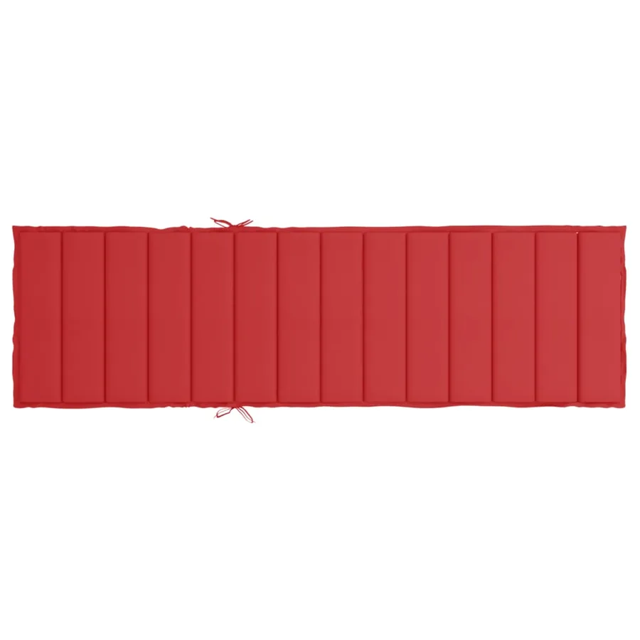Coussin de chaise longue rouge 200x60x3 cm tissu oxford - 5
