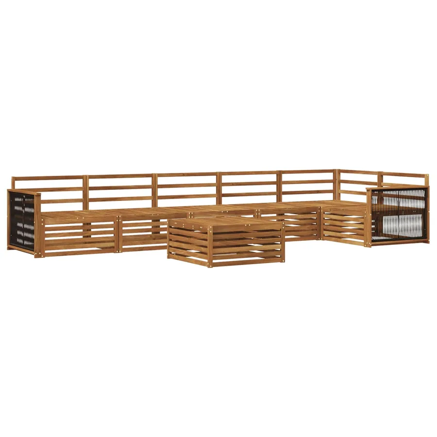 Ensemble de canapés d'extérieur 7 pcs Naturel - 2