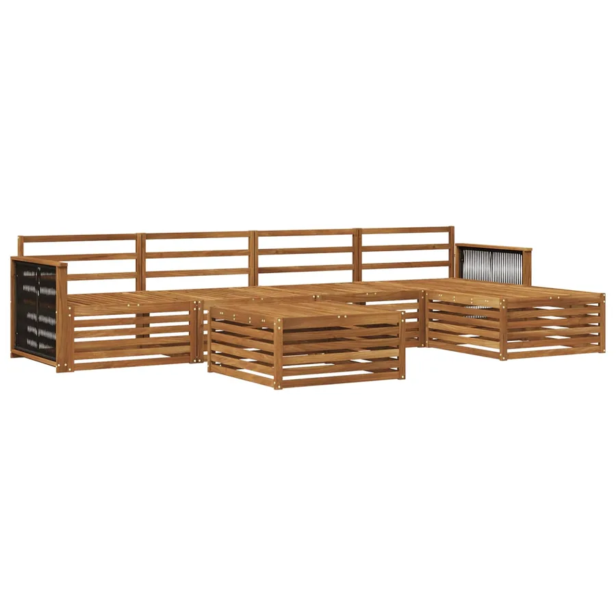 Ensemble de canapés d'extérieur 6 pcs Naturel - 2