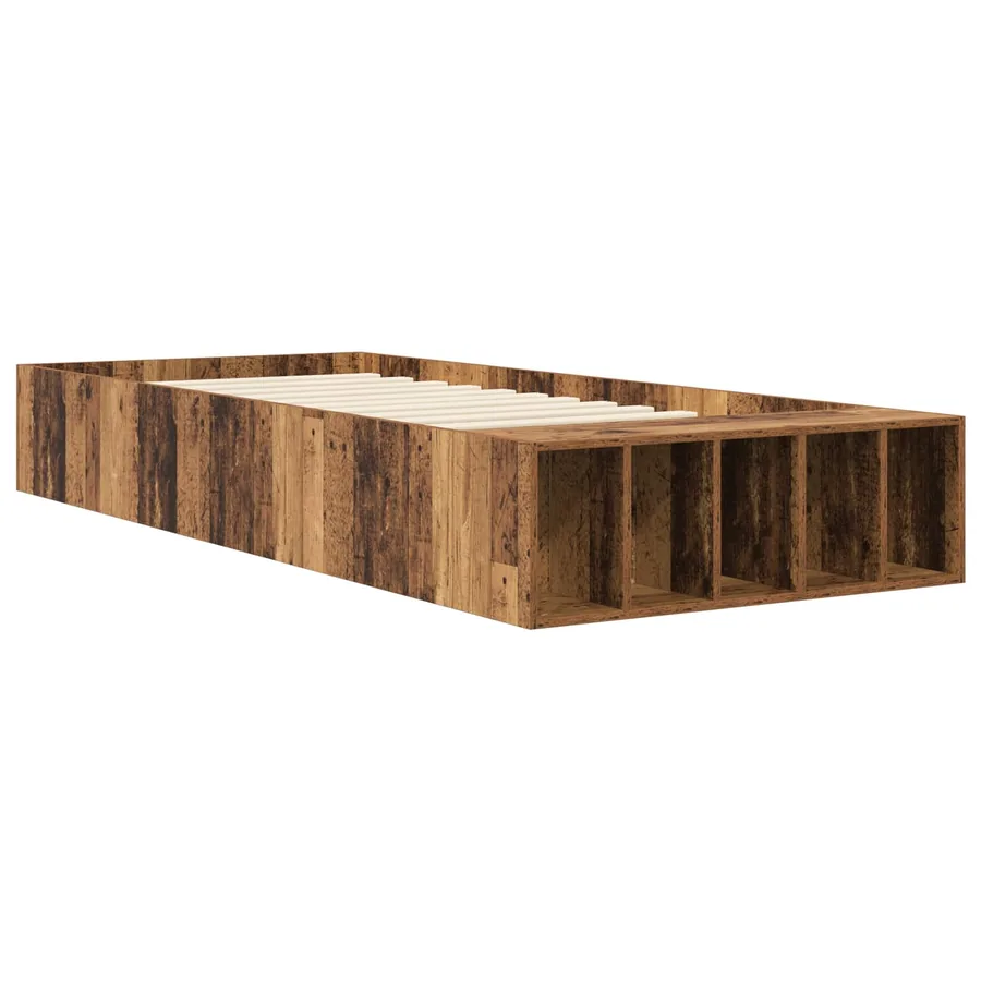 Cadre de lit avec rangement Bois ancien 80 x 200 cm - 2