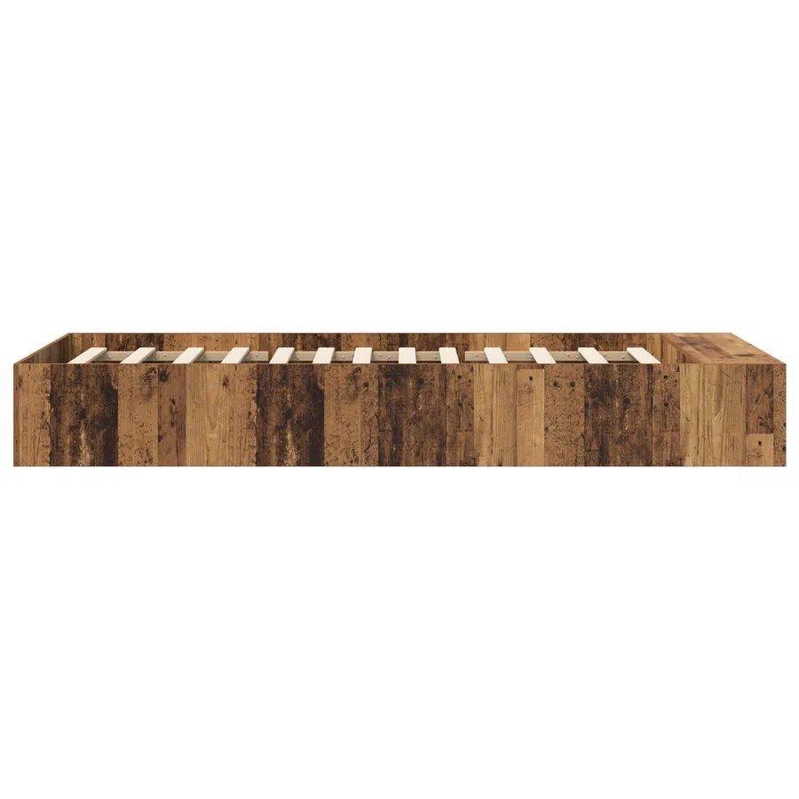 Cadre de lit avec rangement Bois ancien 80 x 200 cm - 4