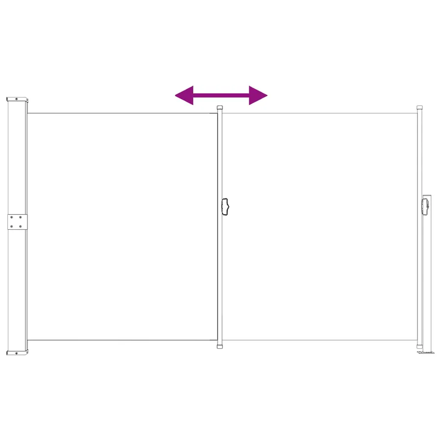 Store latéral rétractable 180 x 300 cm Polyester Rectangulaire - 6