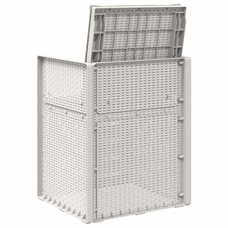 Chaises de jardin salle à manger 2 pcs Blanc et gris clair PP - 7