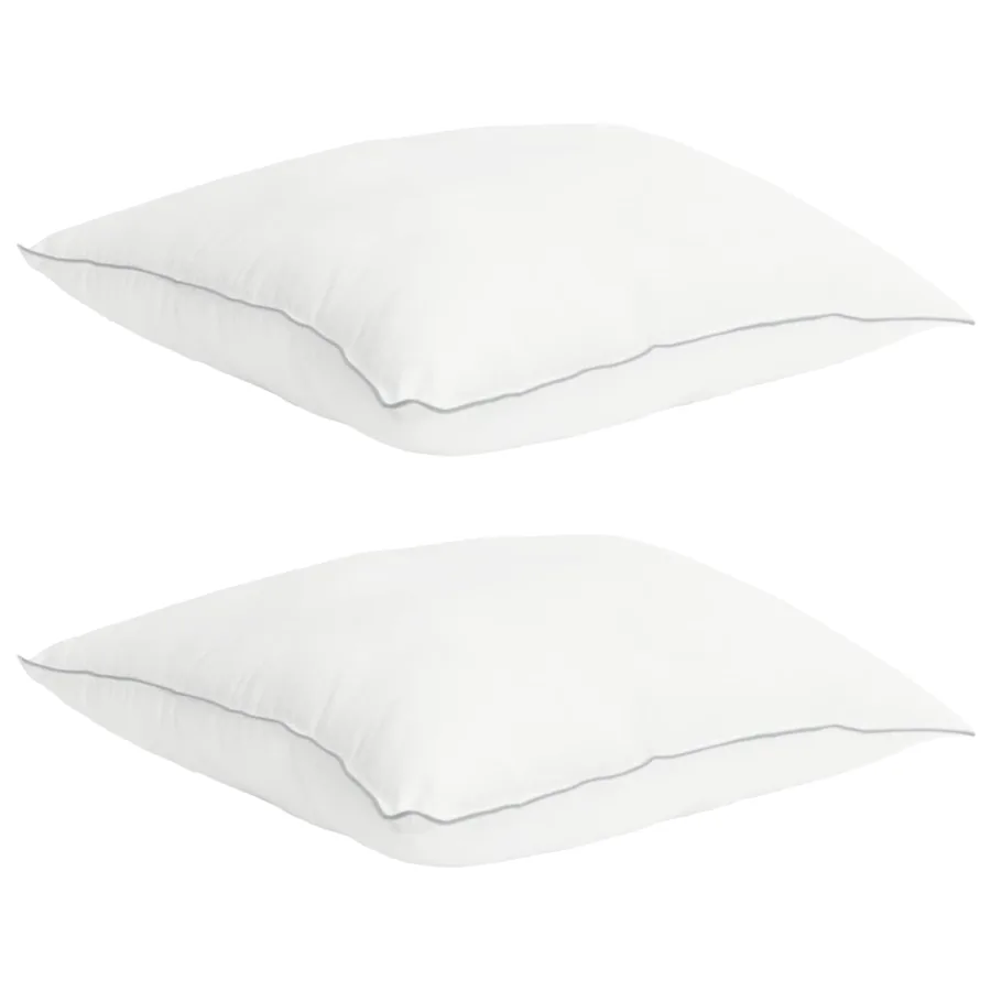 Ensemble de Duvet avec oreiller 2 pcs Blanc Fibre de bambou - 3