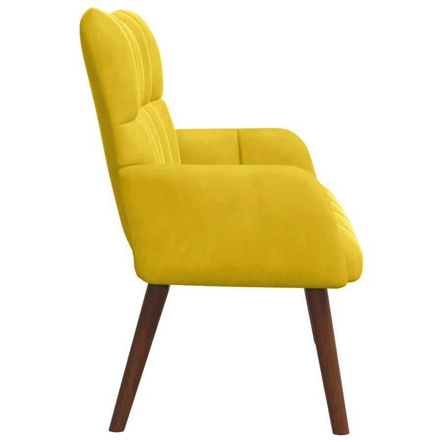 Sofa 2 places Jaune 115 x 61 x 87 cm Velours - 5