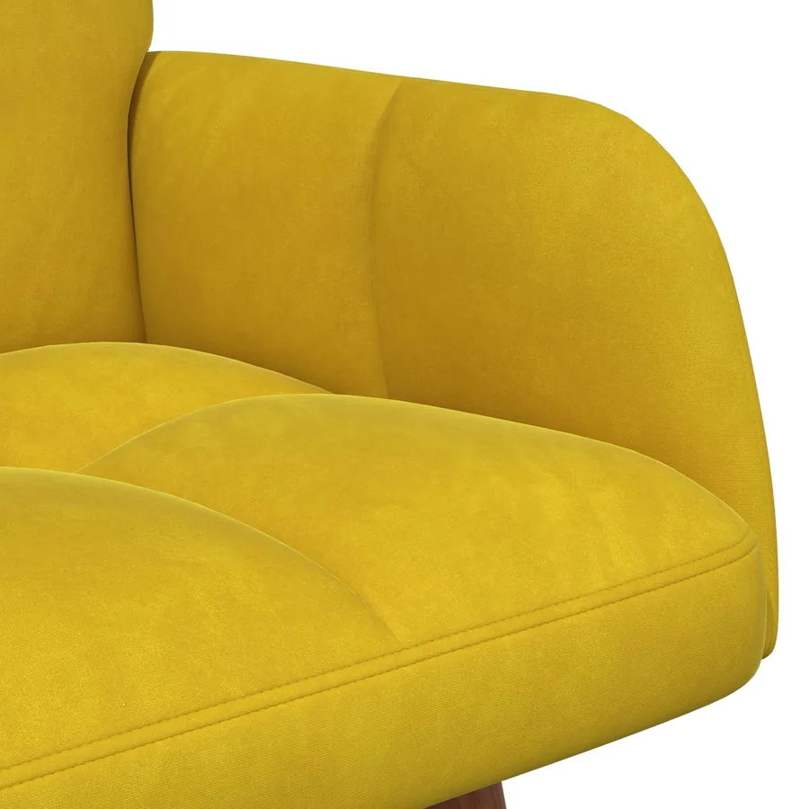 Sofa 2 places Jaune 115 x 61 x 87 cm Velours - 7