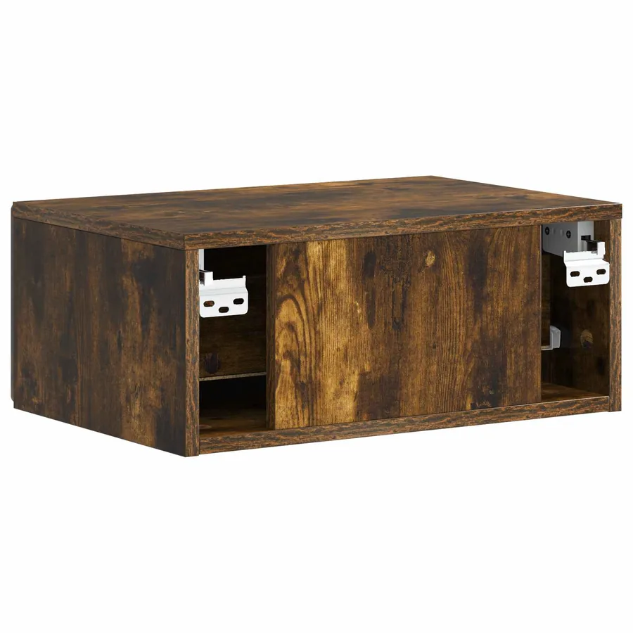 Cabinet de chevet mural 2 pcs Chêne fumé 49 x 34,5 x 20 cm - 9