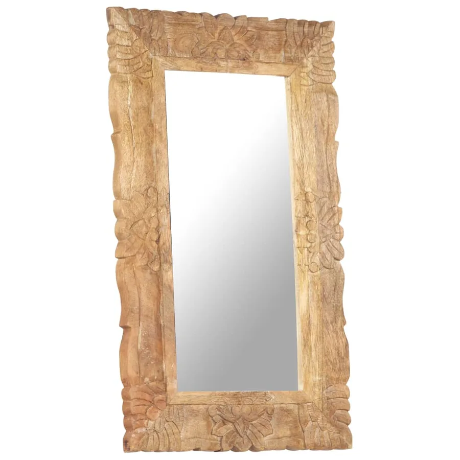 Miroir 80x50 cm Bois de manguier massif - 10