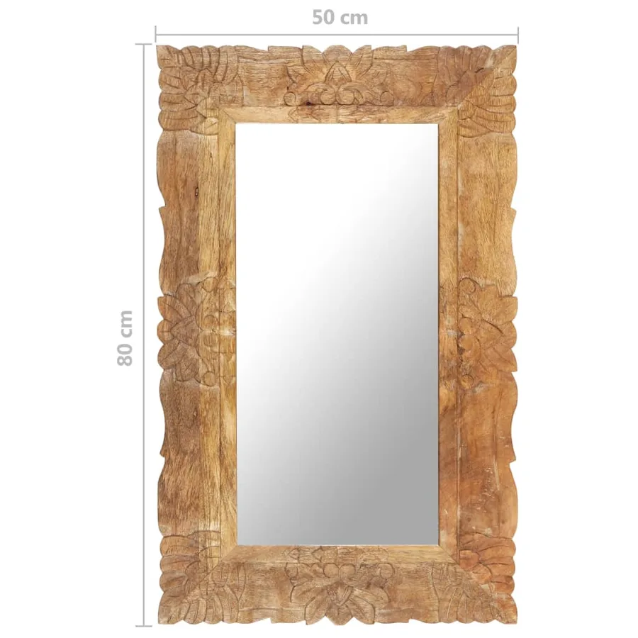 Miroir 80x50 cm Bois de manguier massif - 6