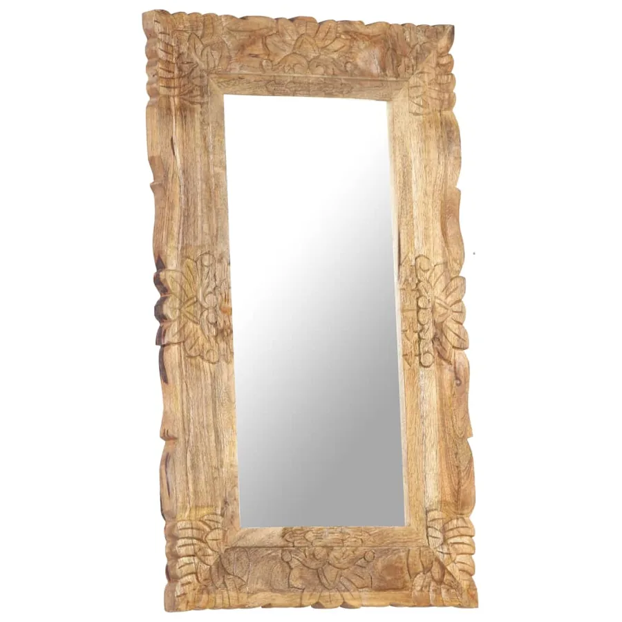 Miroir 80x50 cm Bois de manguier massif - 9