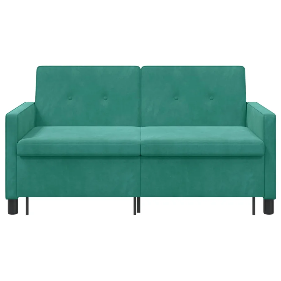 Canapé-Lit Turquoise Tissu - 7