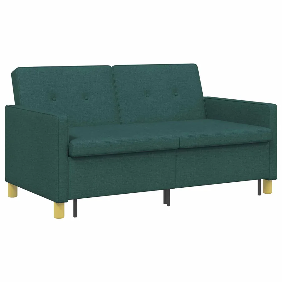 Canapé-lit escamotable Vert foncé Tissu - 5