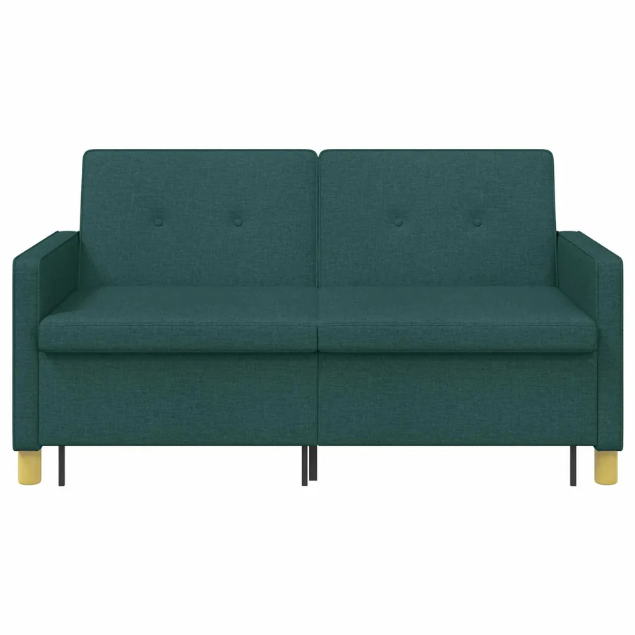 Canapé-lit escamotable Vert foncé Tissu - 7