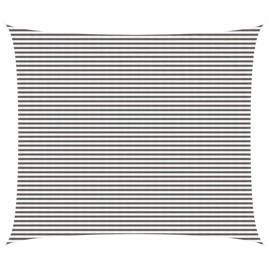 Voile d'ombre Gris clair et blanc 6 x 7 m HDPE