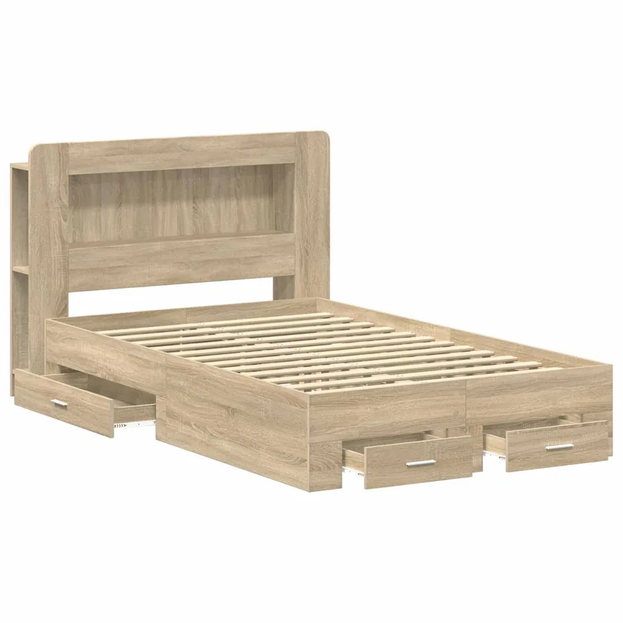 Cadre de lit avec rangement Chêne Sonoma 120 x 190 cm - 3