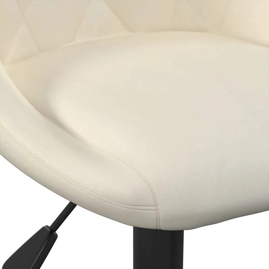Tabourets de bar lot de 2 crème velours - 8