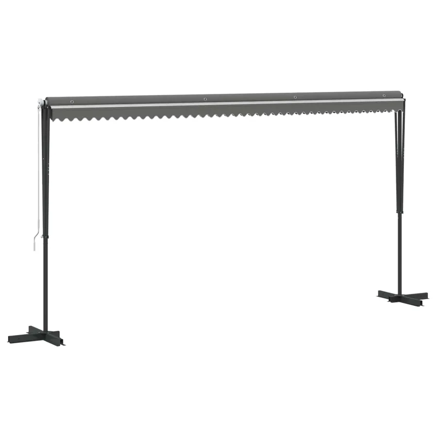 Auvent autoportant Gris 5 x 3 m Polyester - 3