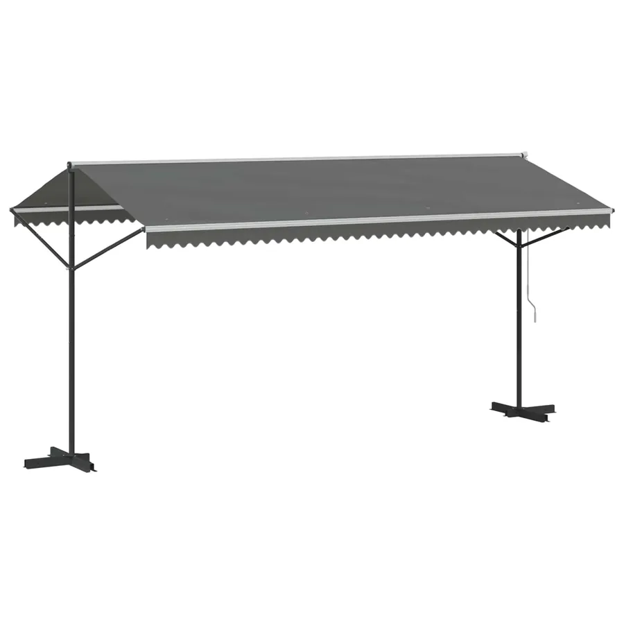 Auvent autoportant Gris 5 x 3 m Polyester - 6