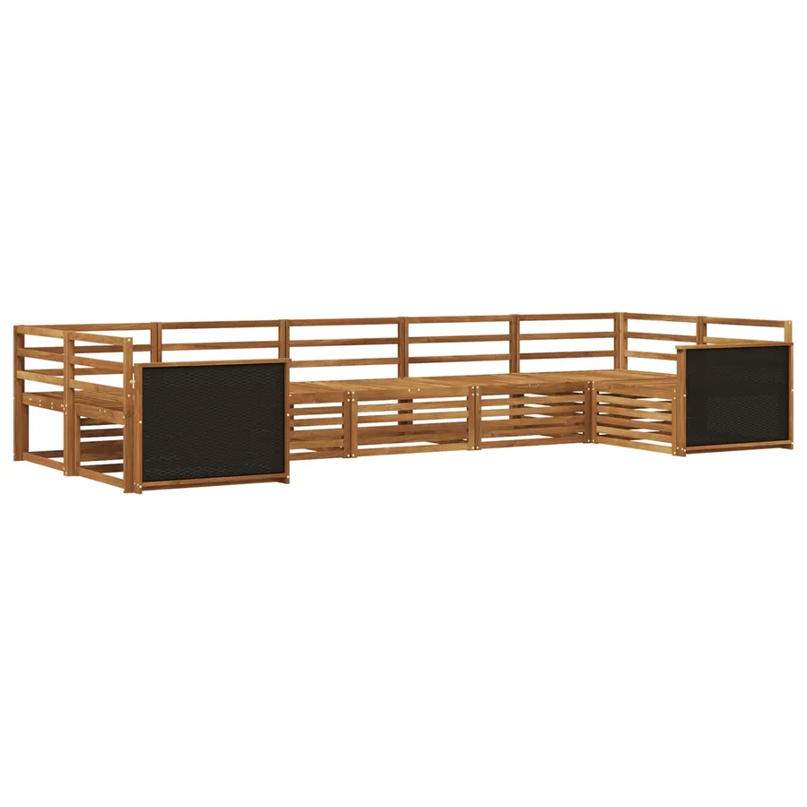 Ensemble de canapés d'extérieur 7 pcs Naturel - 2
