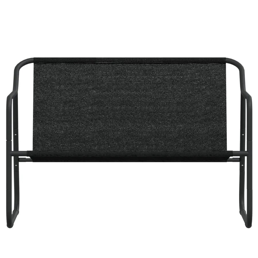 Banc de jardin à 2 places avec coussin anthracite acier - 6