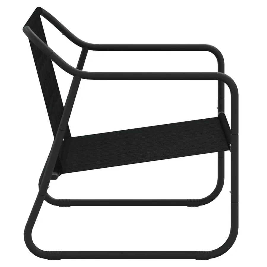 Banc de jardin à 2 places avec coussin anthracite acier - 7