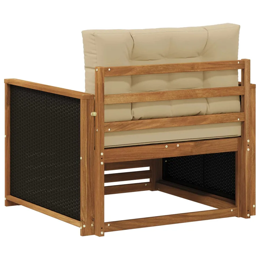 Sofa de milieu extérieur Bois d'Acacia Massif Naturel - 5