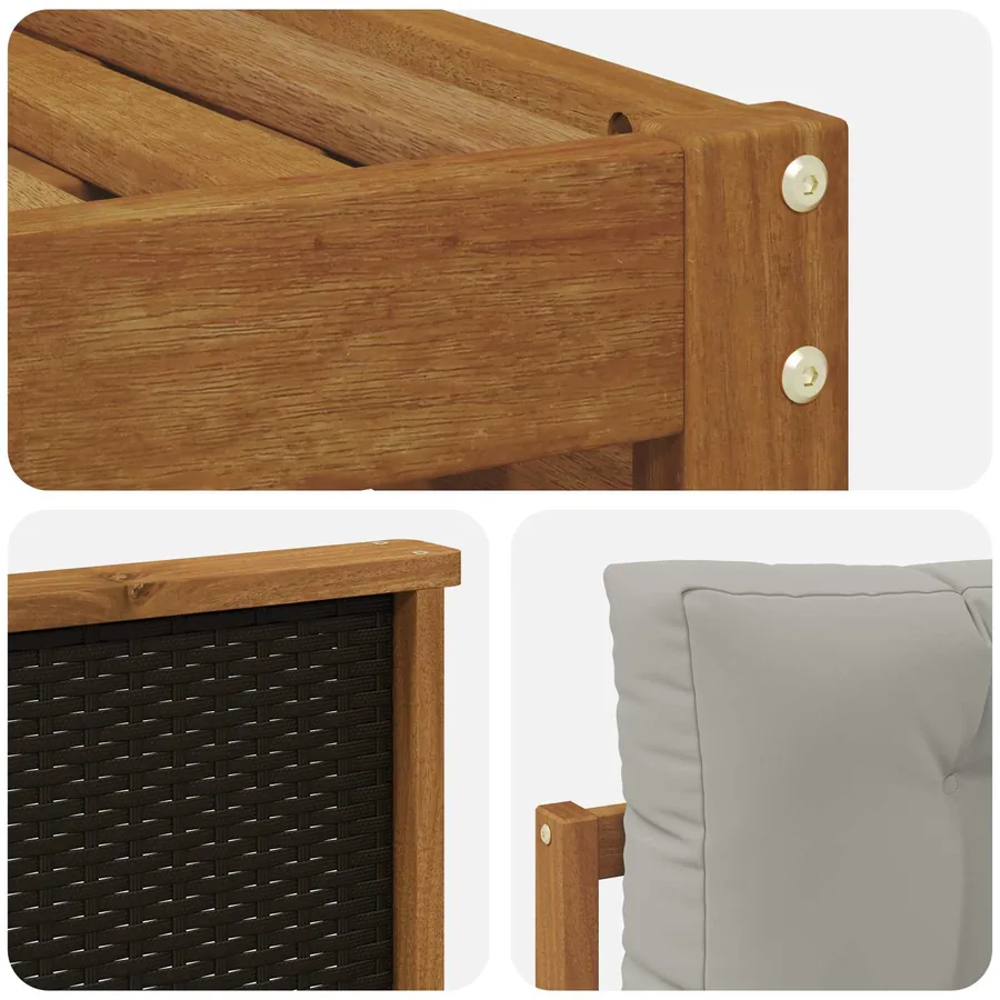 Ensemble de canapés d'extérieur avec coussin 9 pcs - 6