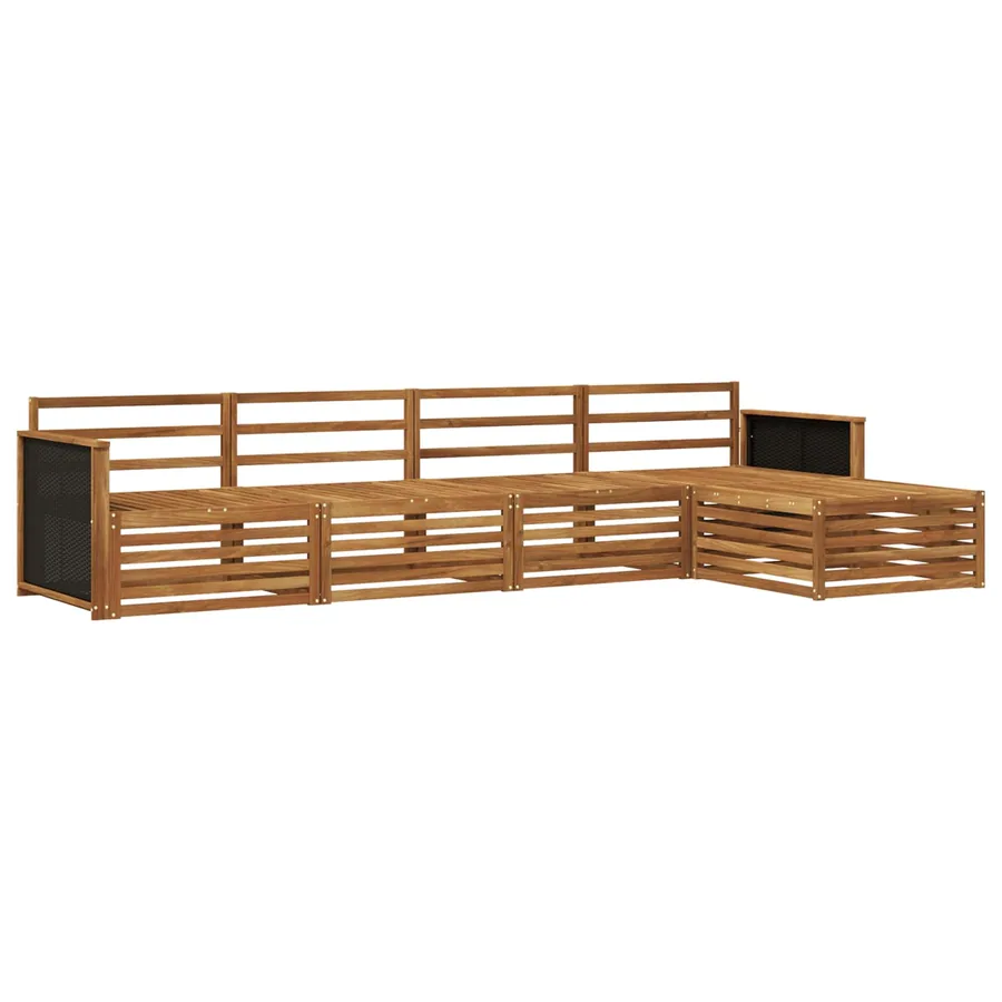 Ensemble de canapés d'extérieur 5 pcs Naturel - 2