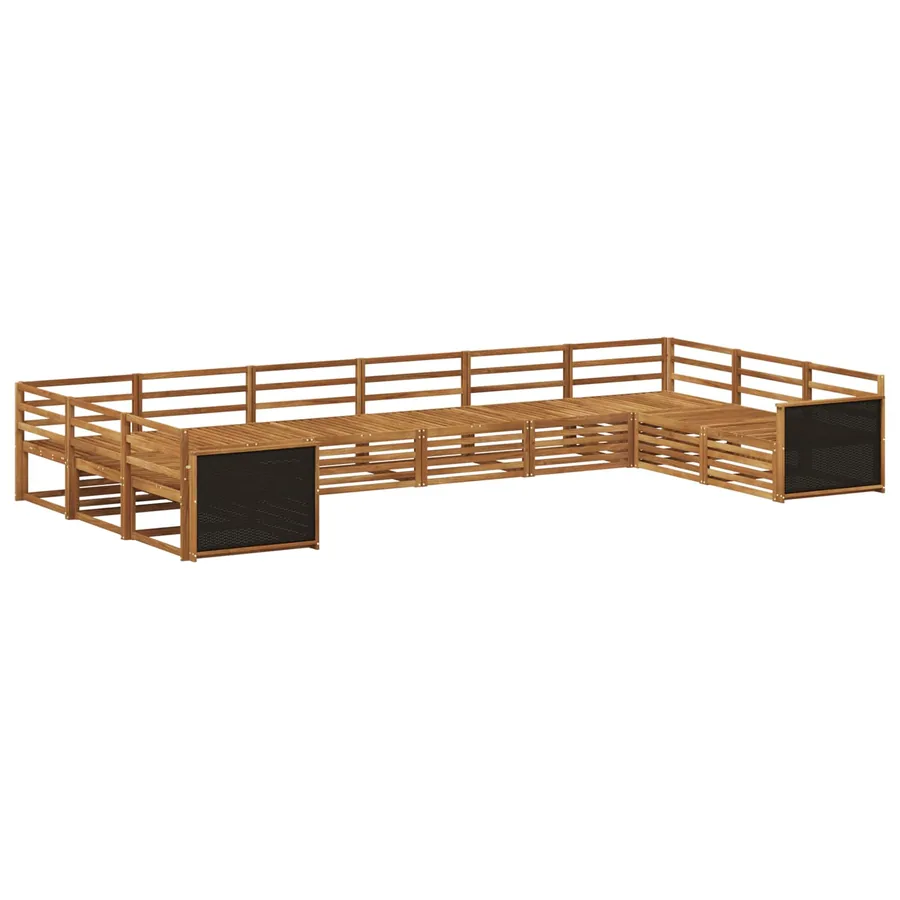 Ensembles de canapés 10 pcs Bois d'Acacia Massif - 2