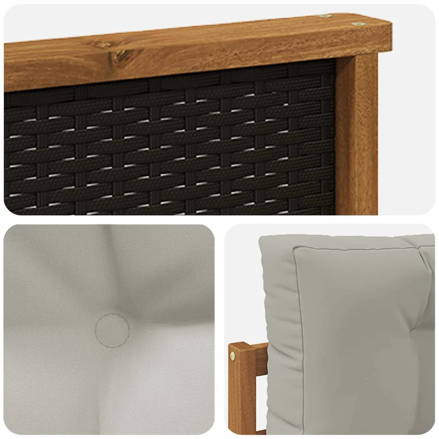 Sofa de milieu extérieur Naturel - 6
