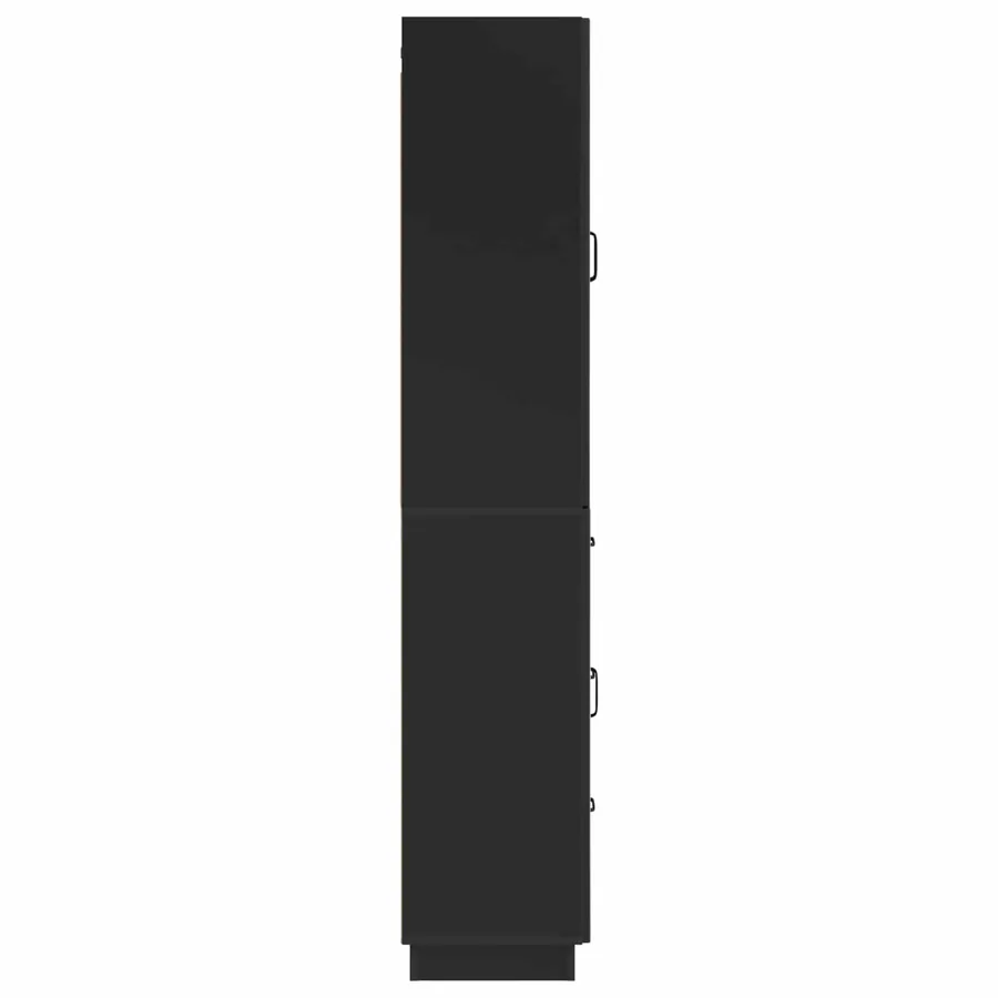 Ensemble de Meubles 2 pcs Noir Bois d'ingénierie - 6