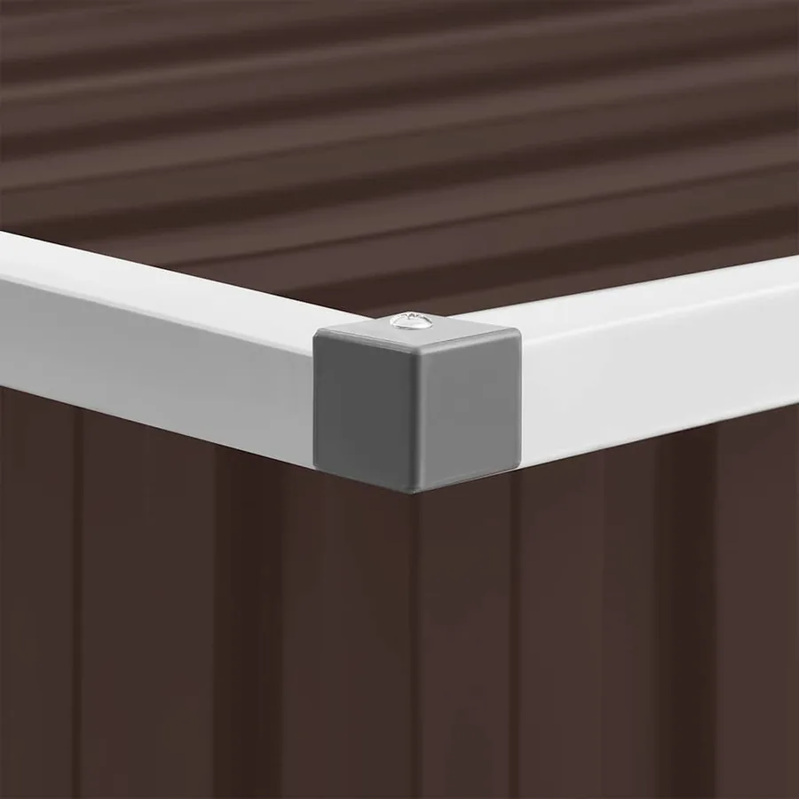 Coffre de rangement de jardin Marron 109x67x65 cm - 10