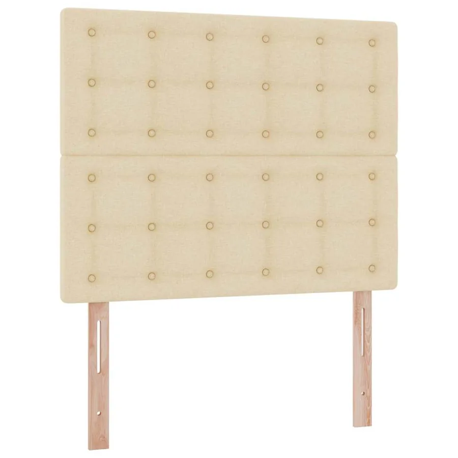 Lit de rangement LED avec matelas Crème 120 x 190 cm Tissu - 10