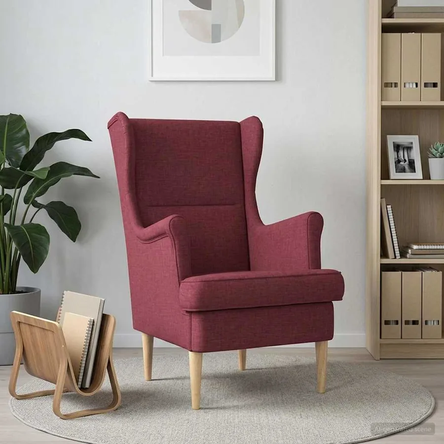 fauteuil Bordeaux tissu - 3