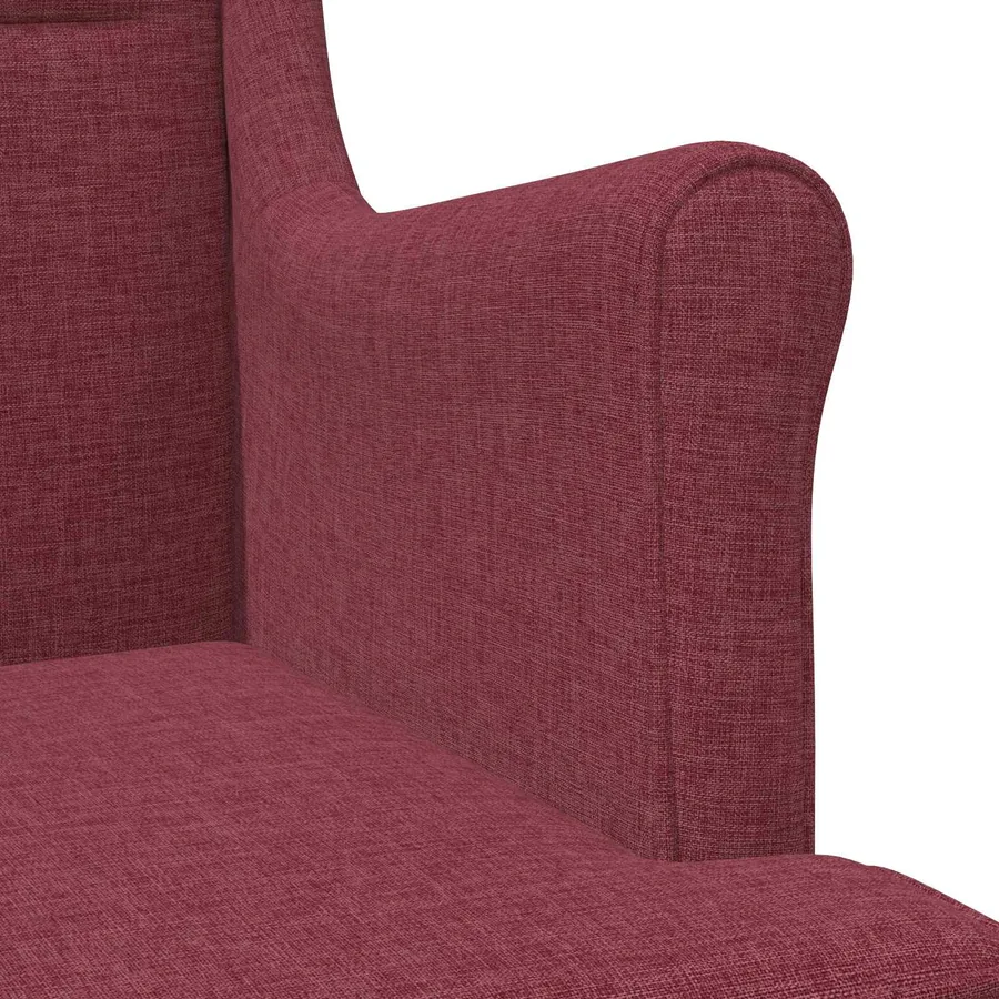 fauteuil Bordeaux tissu - 7