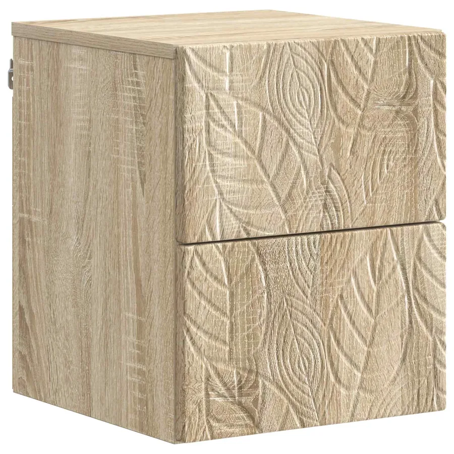 Cabinet de chevet mural Chêne Sonoma 34,5 x 33 x 40 cm - 2