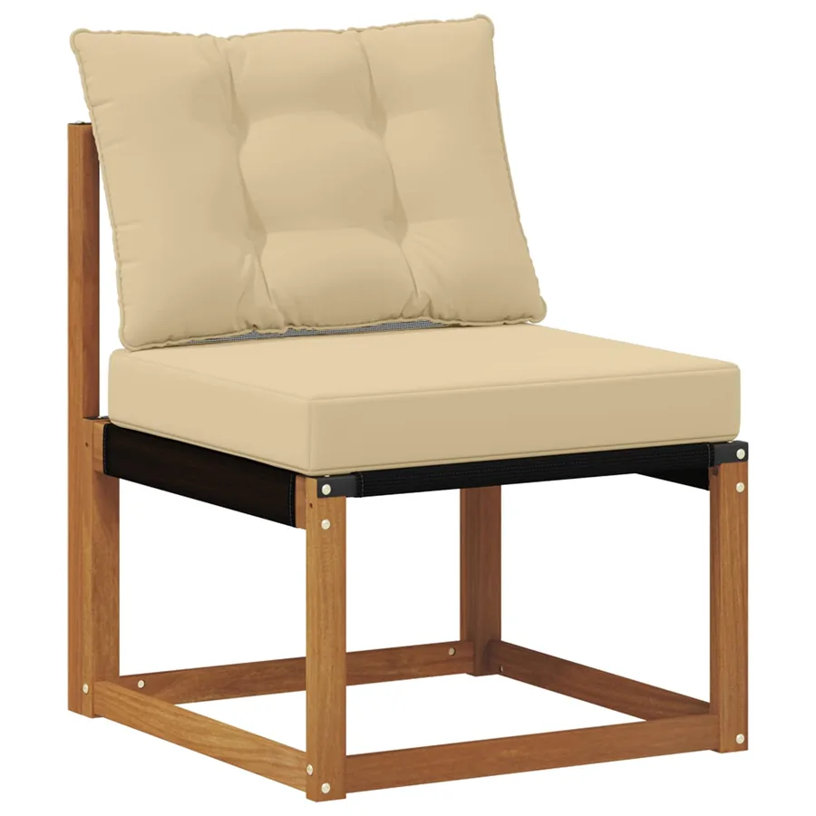 Ensemble de canapés d'extérieur 7 pcs Naturel et Beige - 5