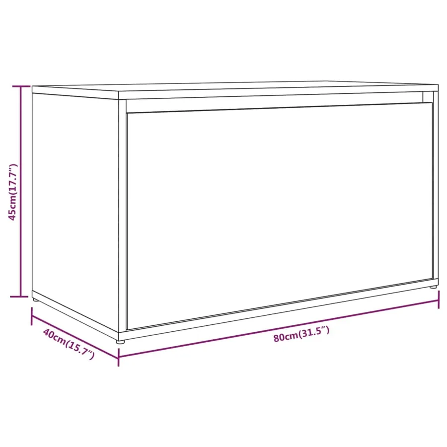 Banc d'entrée 80x40x45 cm Sonoma gris Bois d'ingénierie - 9