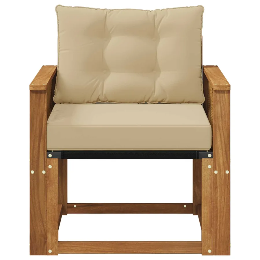 Sofa de milieu extérieur Bois d'Acacia Massif Naturel - 5